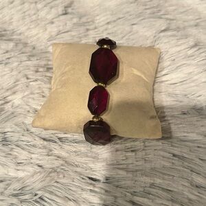 Elegant Garnet Red Bracelet